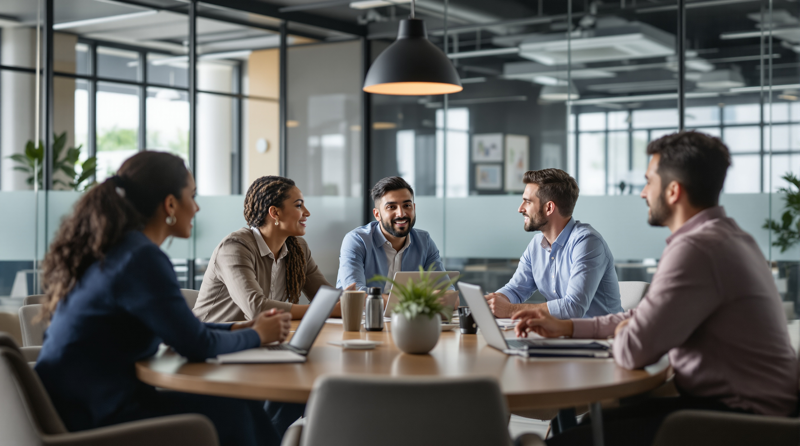 Consultants indépendants en réunion de travail collaboratif